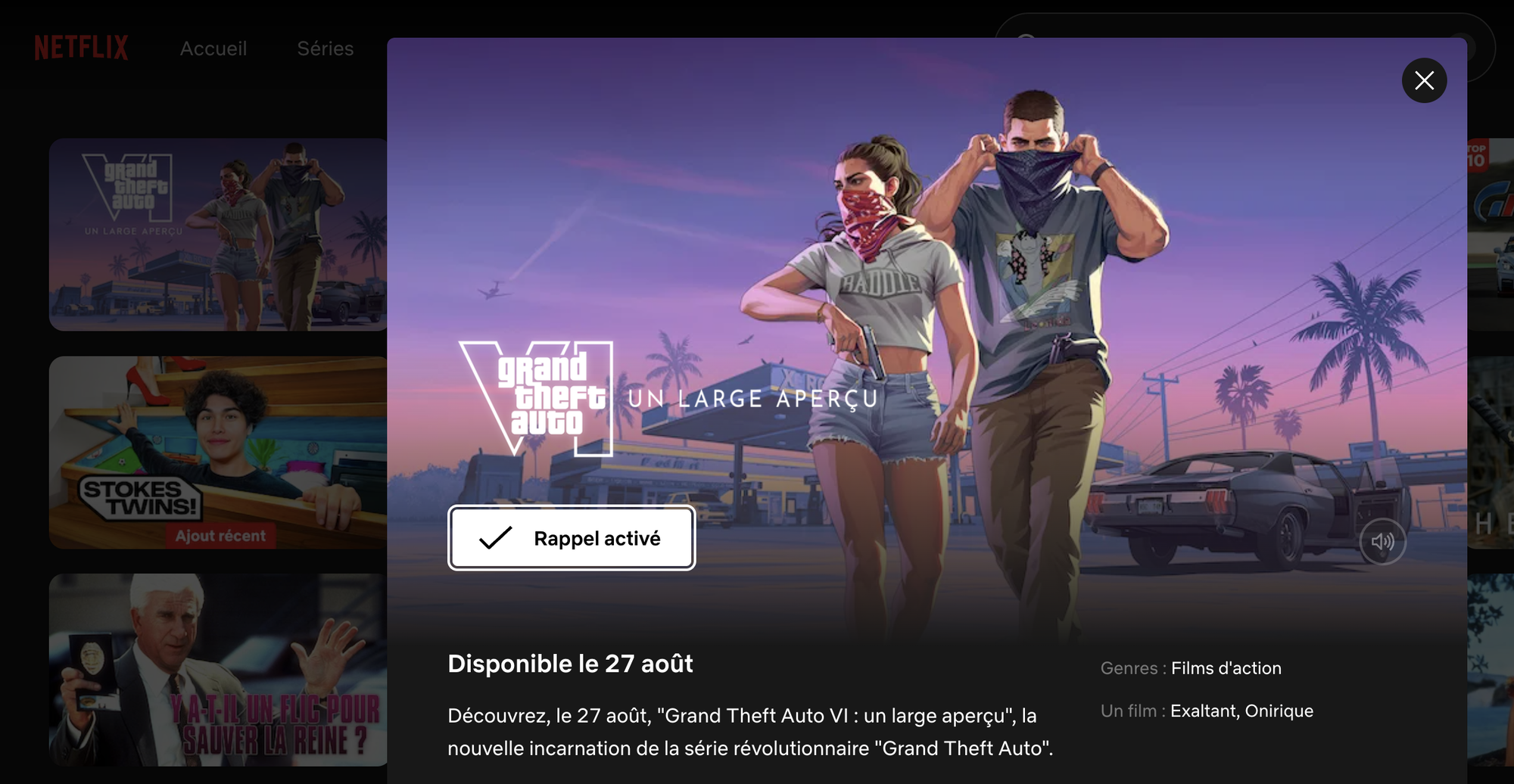 GTA 6 Grand Theft Auto Netflix jeux vidéos