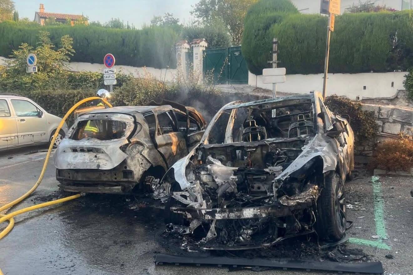 Incendie voiture électrique Renault Zoé Tesla Mougins