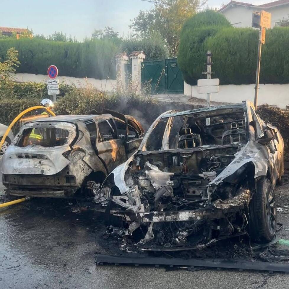 Incendie voiture électrique Renault Zoé Tesla Mougins