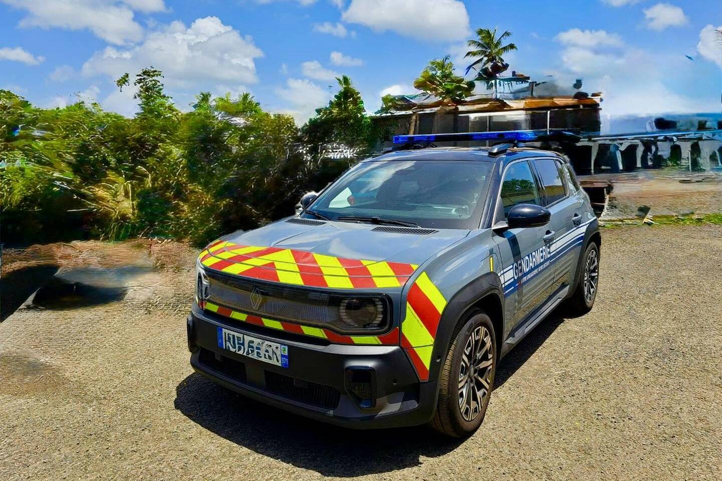Renault 4 électrique Gendarmerie nationale Guadeloupe