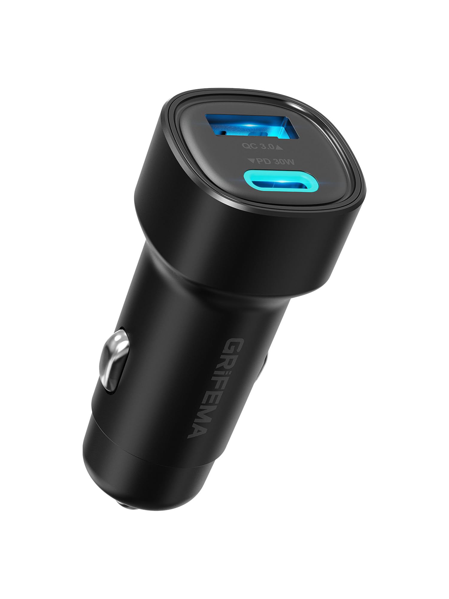 Chargeur allume-cigare USB C GRIFEMA double port noir pour voiture