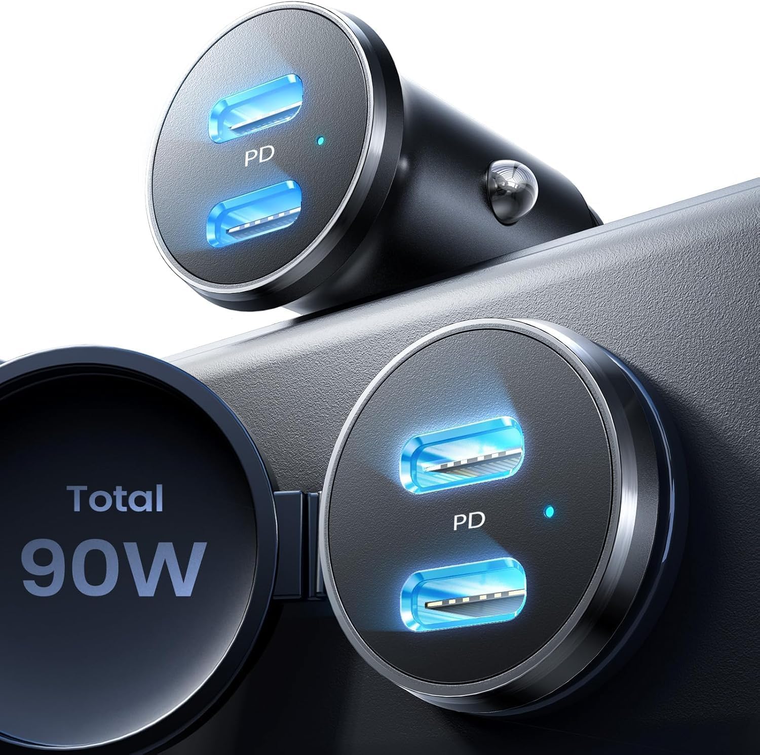 Chargeur allume cigare USB C LISEN en alliage de titane