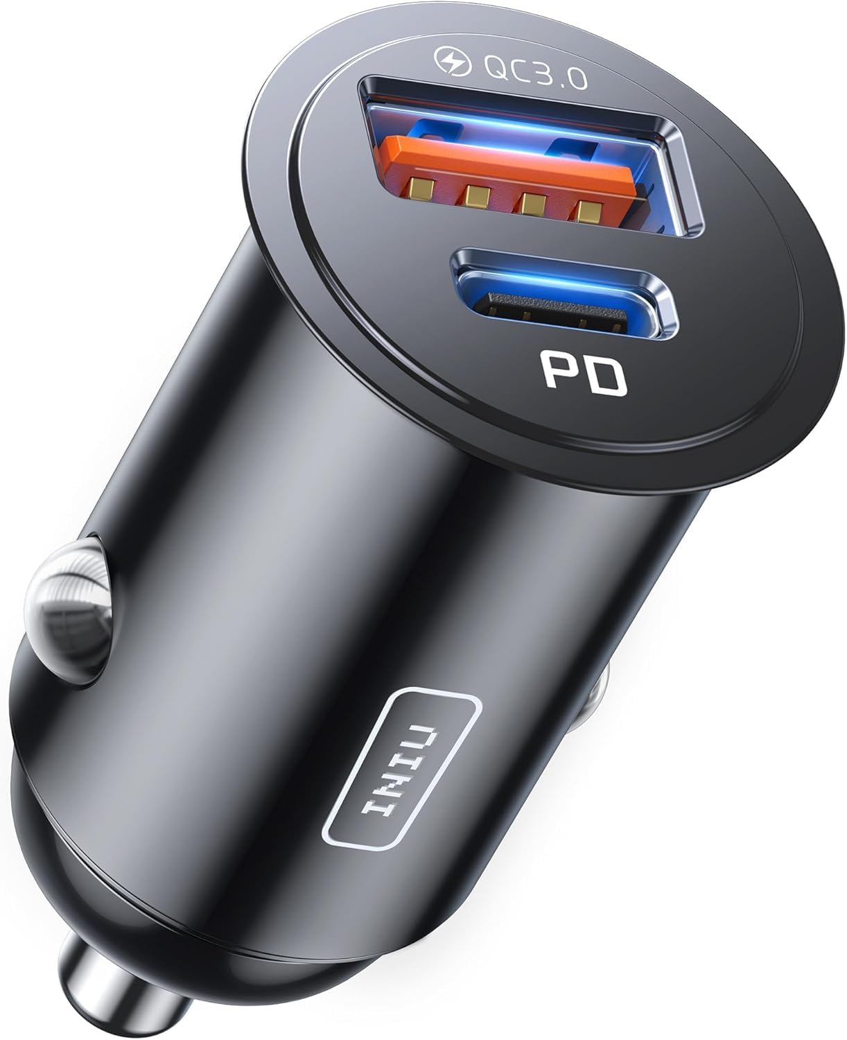 Chargeur voiture USB C ultra compact INIU en alliage noir