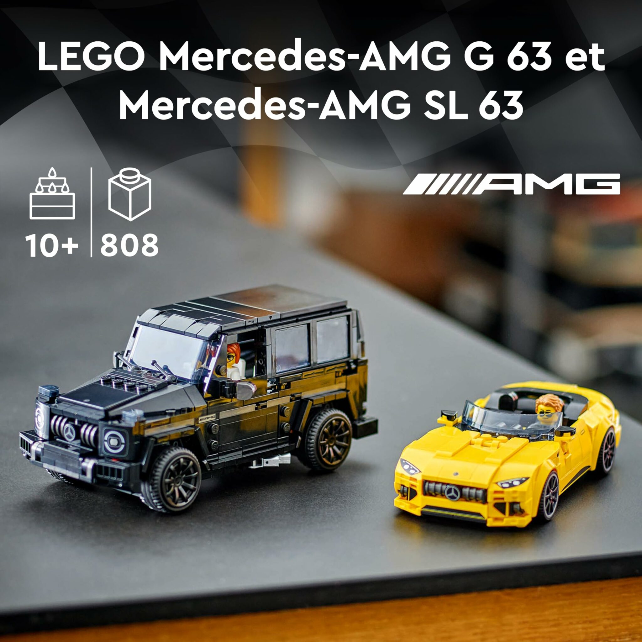 Coffret LEGO Speed Champions Mercedes avec deux voitures de course – vue 2