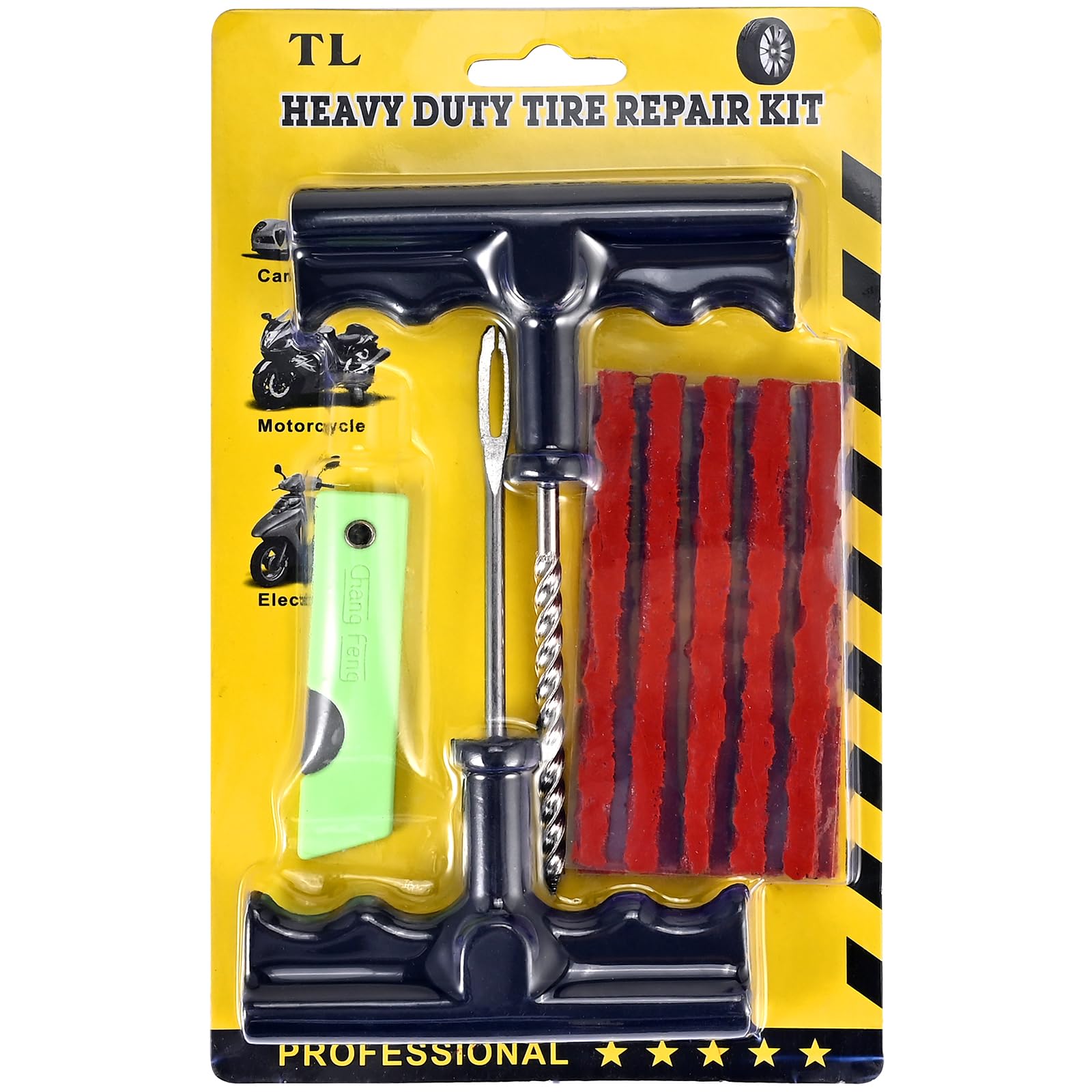 Kit de réparation pneu Faburo comprenant mèche et outils ergonomiques