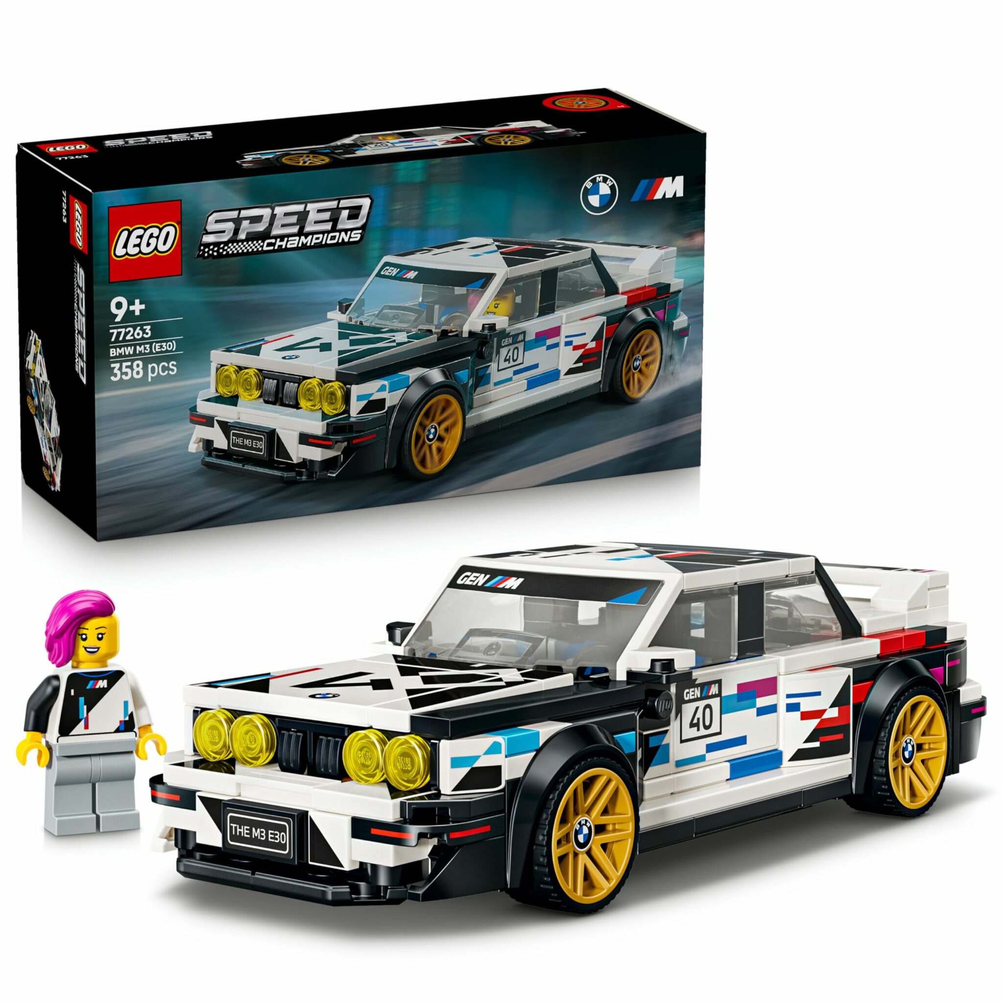 Maquette de voiture LEGO BMW M3 E30 Speed Champions en plastique