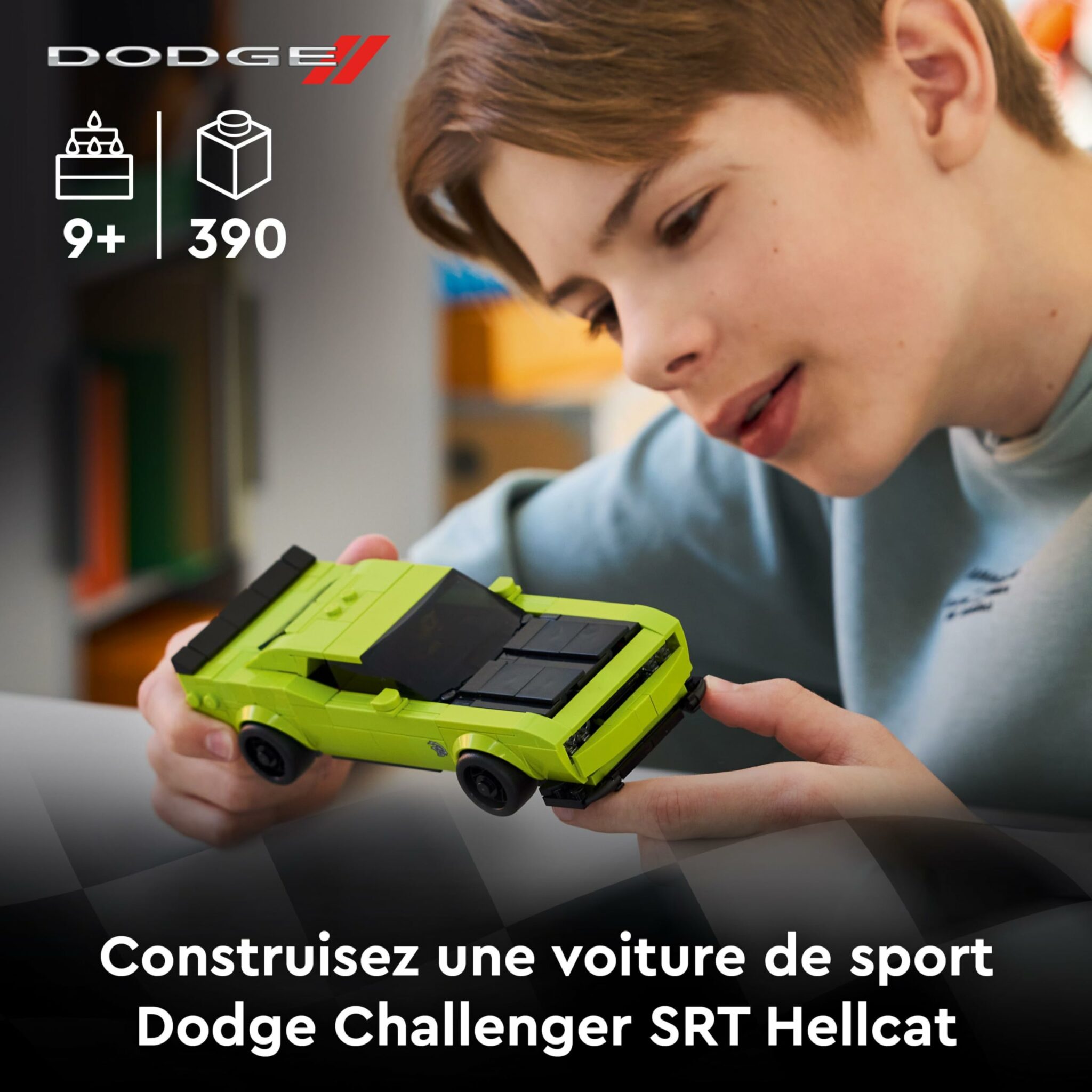 Maquette LEGO Dodge Challenger SRT Hellcat de couleur multicolore – vue 2