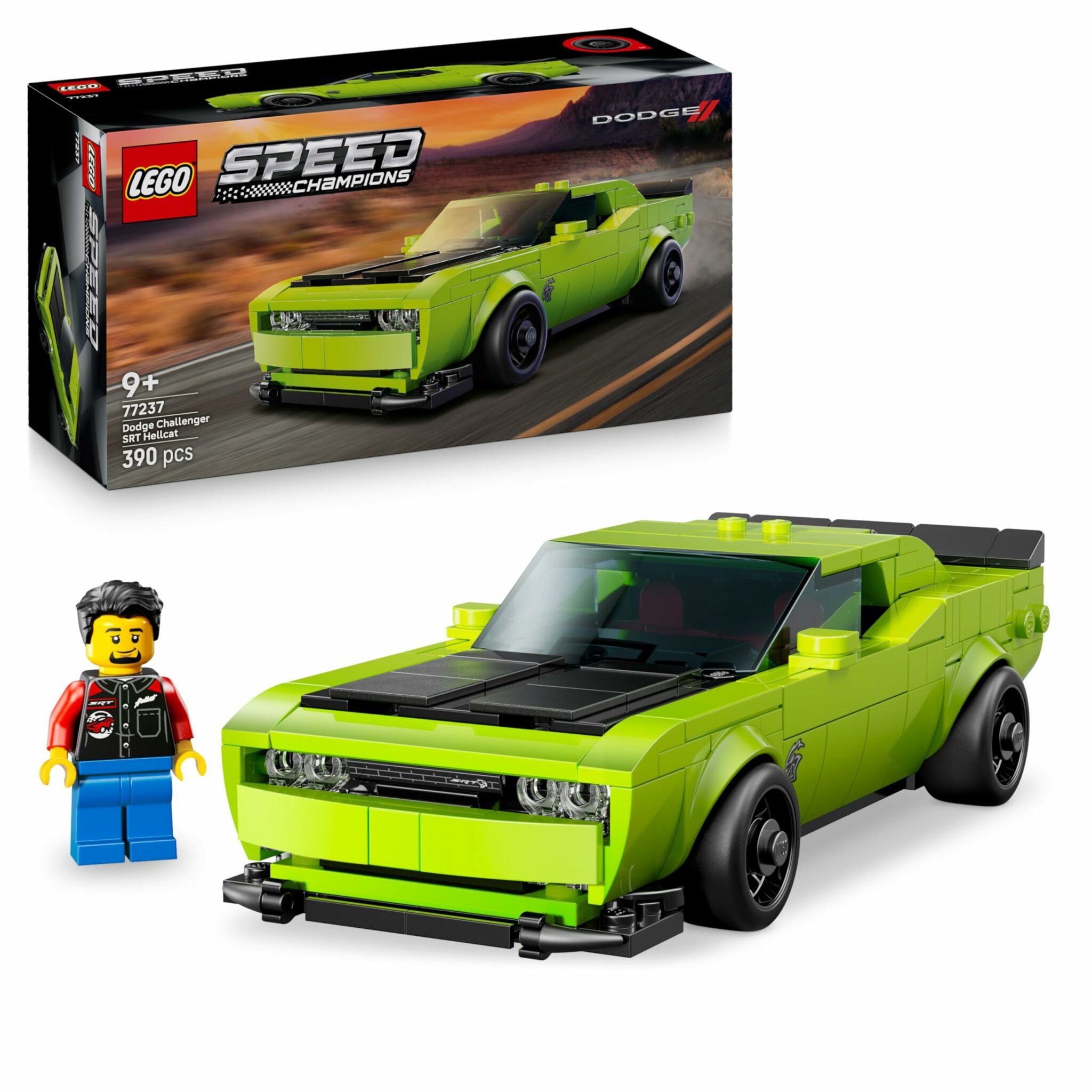 Maquette LEGO Dodge Challenger SRT Hellcat de couleur multicolore