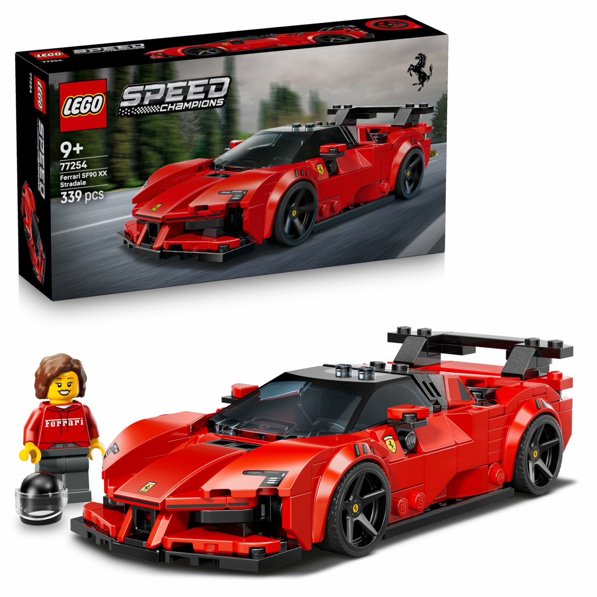 Maquette à construire LEGO Ferrari SF90 XX Stradale rouge exposée