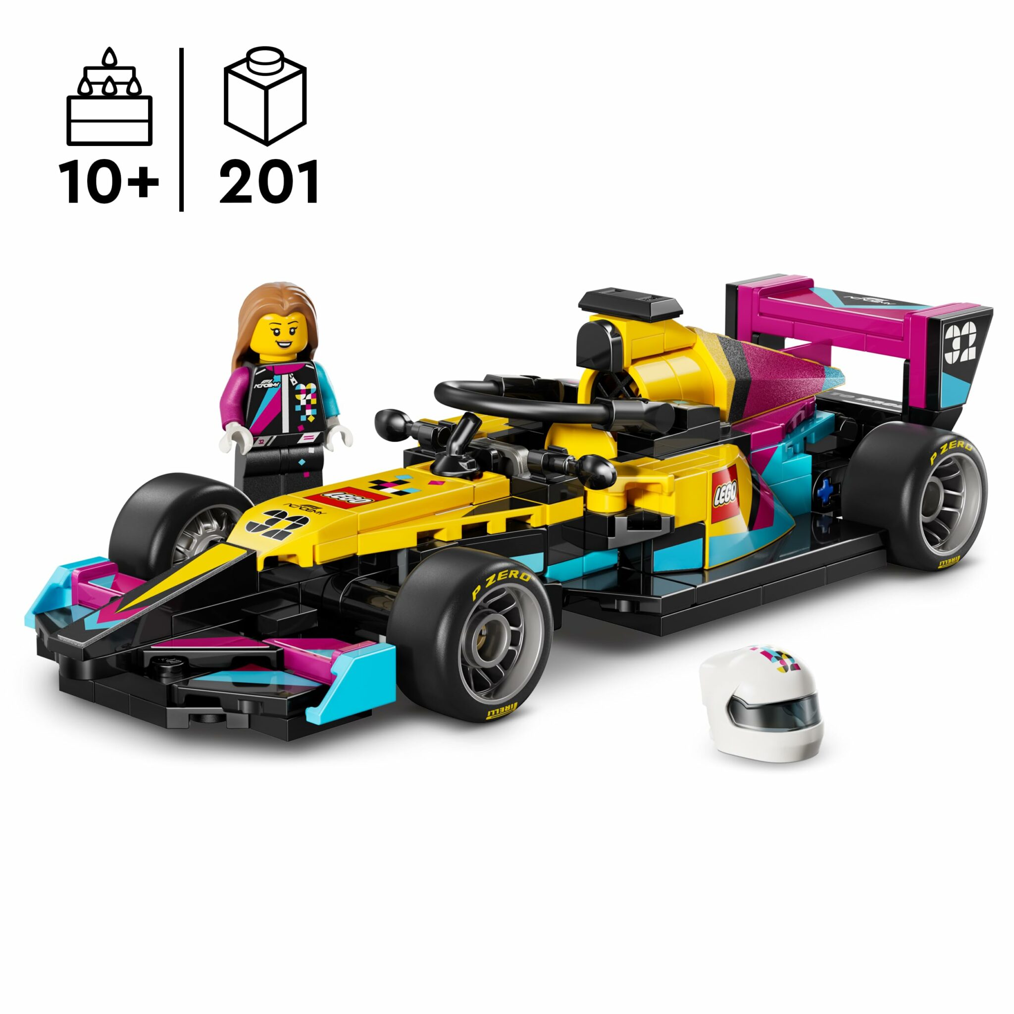 Voiture LEGO F1 Academy Speed Champions 77258 avec figurine de pilote – vue 2