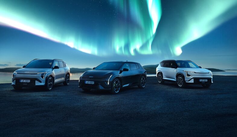 voitures électriques Kia EV3, EV4 et EV5