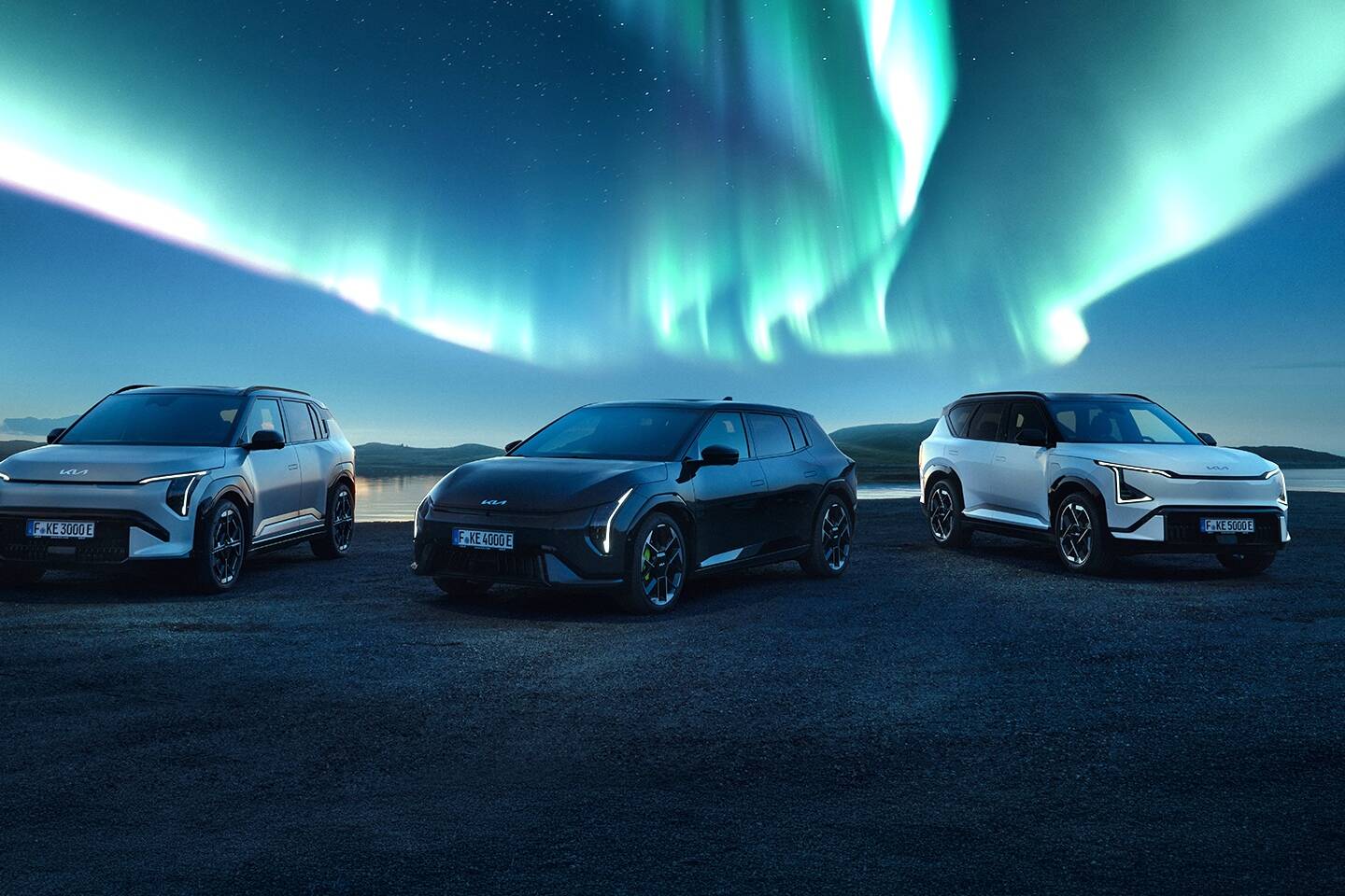 voitures électriques Kia EV3, EV4 et EV5