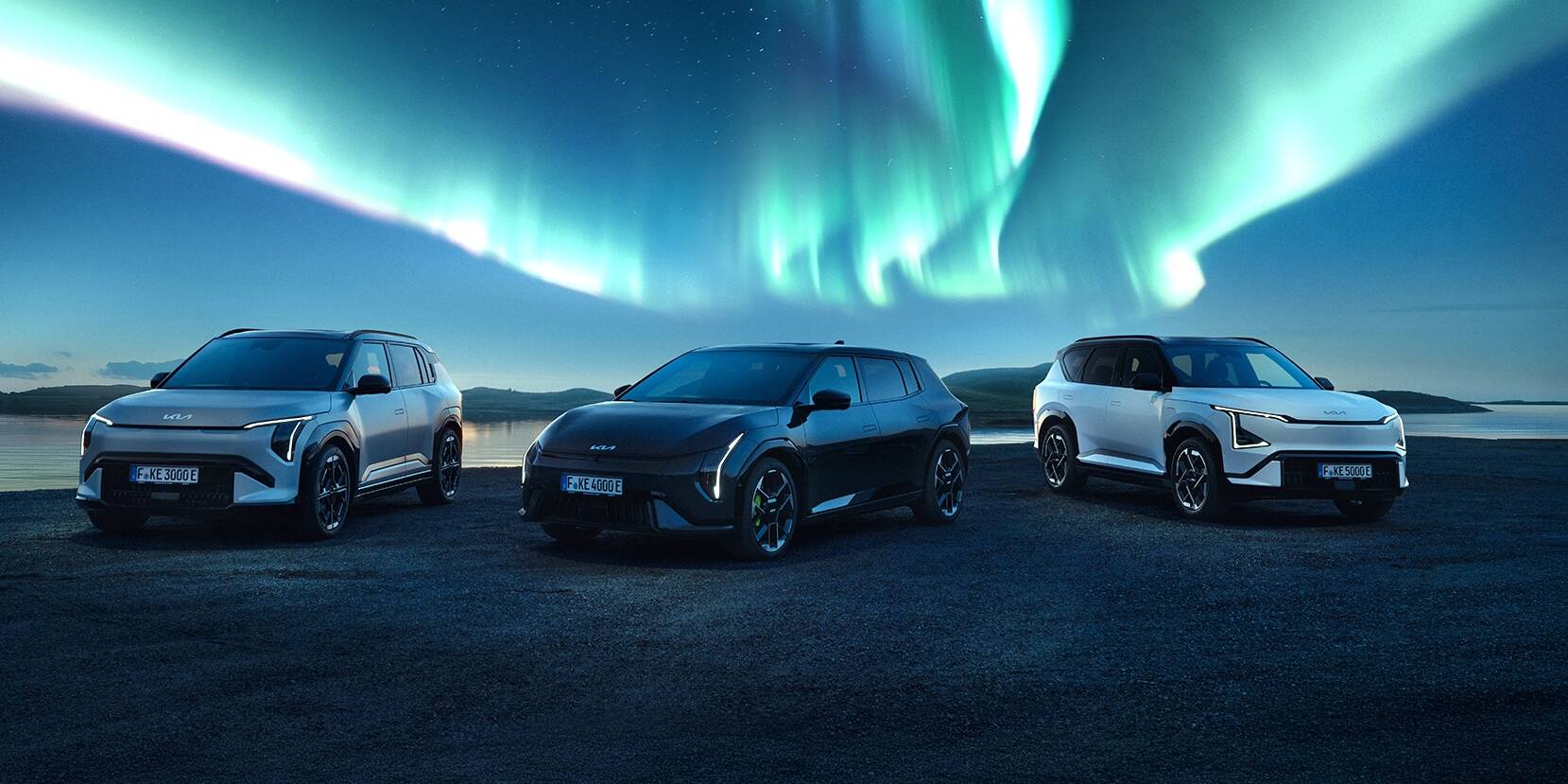 voitures électriques Kia EV3, EV4 et EV5