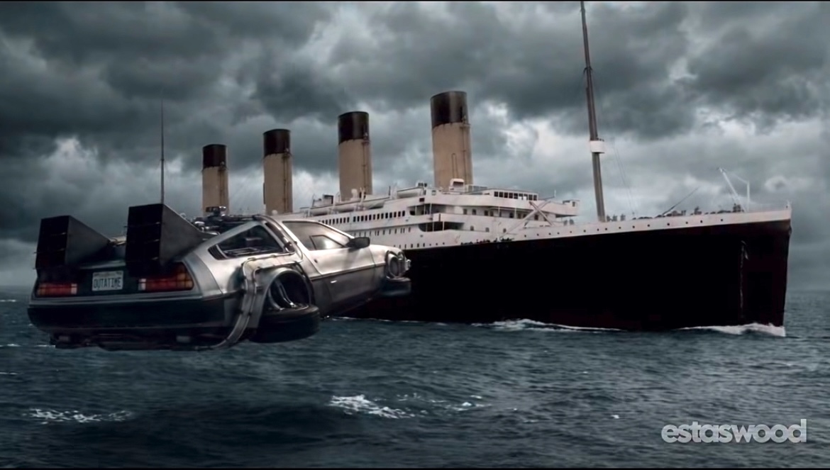 IA retour vers le futur DeLorean DMC-12 Titanic